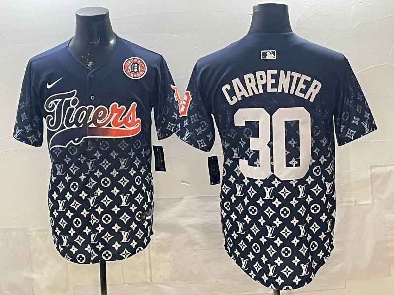 Men 2026 Detroit Tigers #30 Carpenter Blue Game Nike MLB Jersey 05->detroit tigers->MLB Jersey